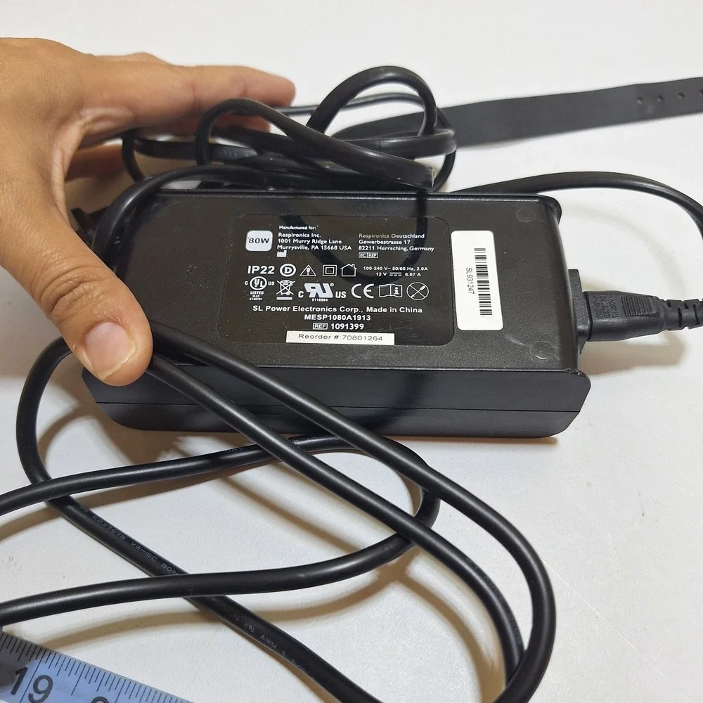 Philips Respironics 80W Power Supply AC Adapter REF 1091399 12V 6.67A CPAP